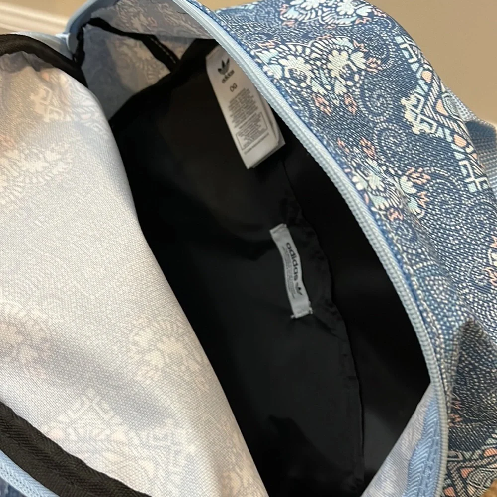 Adidas Basic Backpack book school bag new blue Tapestry Women’s Girls - Picture 9 of 13